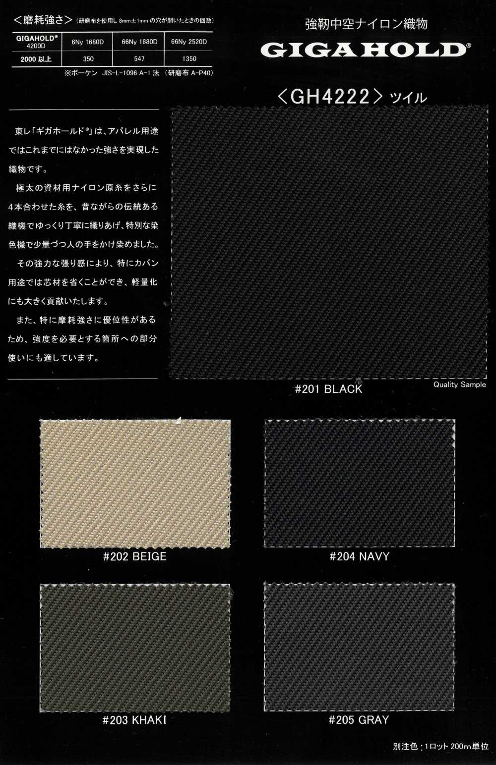 GH4222 TORAY™ Twill, Strong Hollow Nylon Twill, Extra Thick, 4200d Class[Textile / Fabric] SENDA