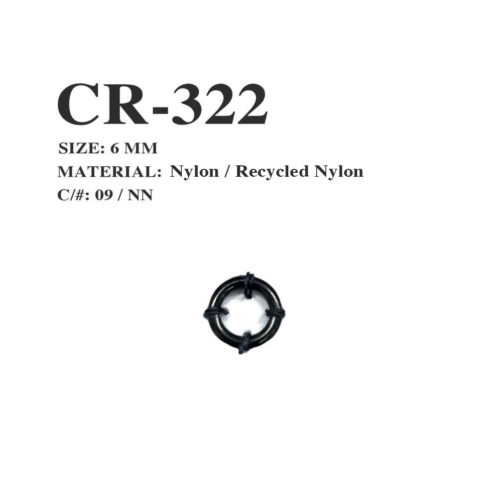 CR-322 Fishing Net Recycled Nylon Cord End Ring Type[Buckles And Ring]  Morito/Okura Shoji Co., Ltd. - ApparelX