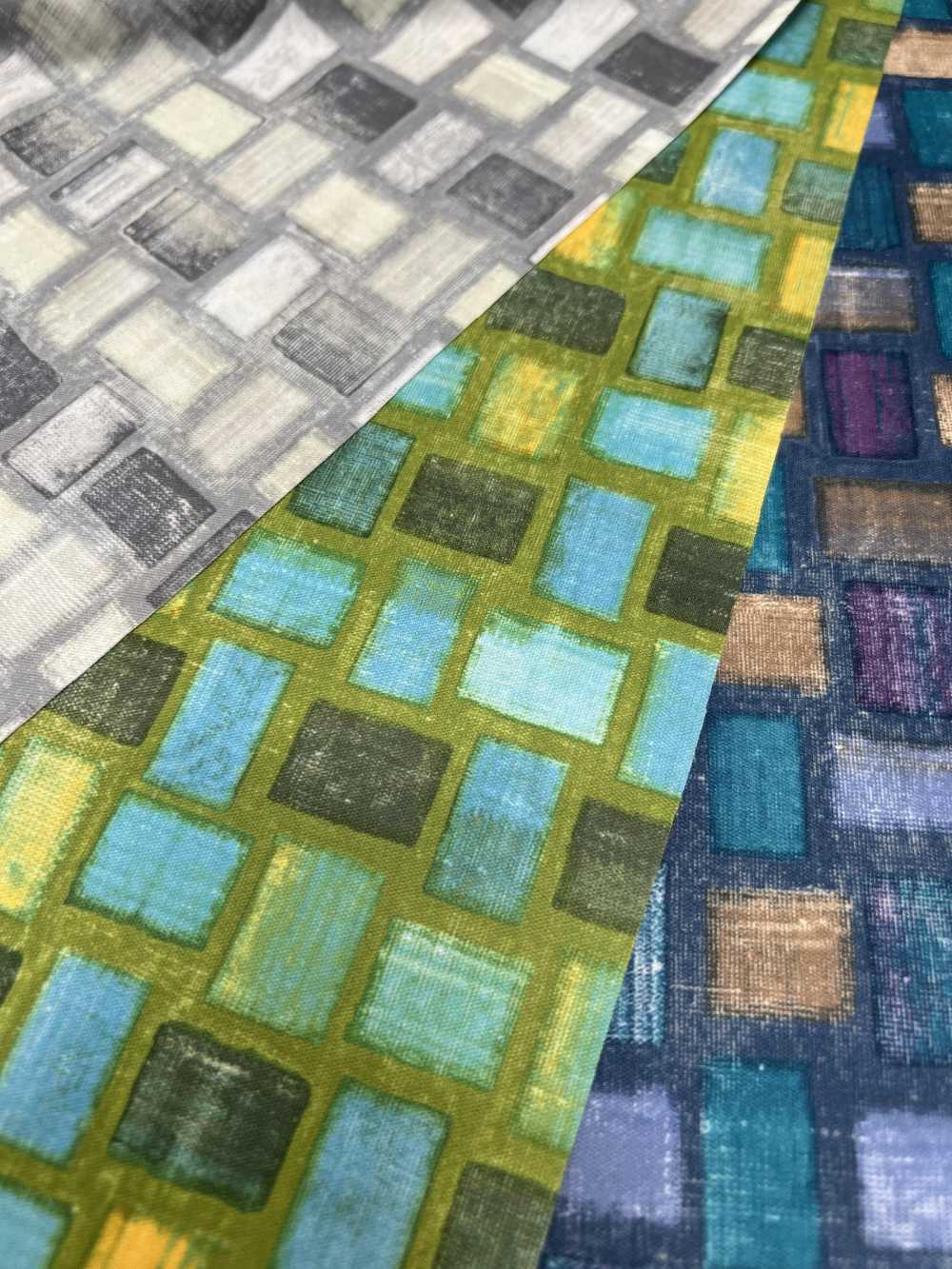 54032-3 Circular Interlock Knitting Transfer Print Tile Pattern[Textile / Fabric] SAKURA COMPANY