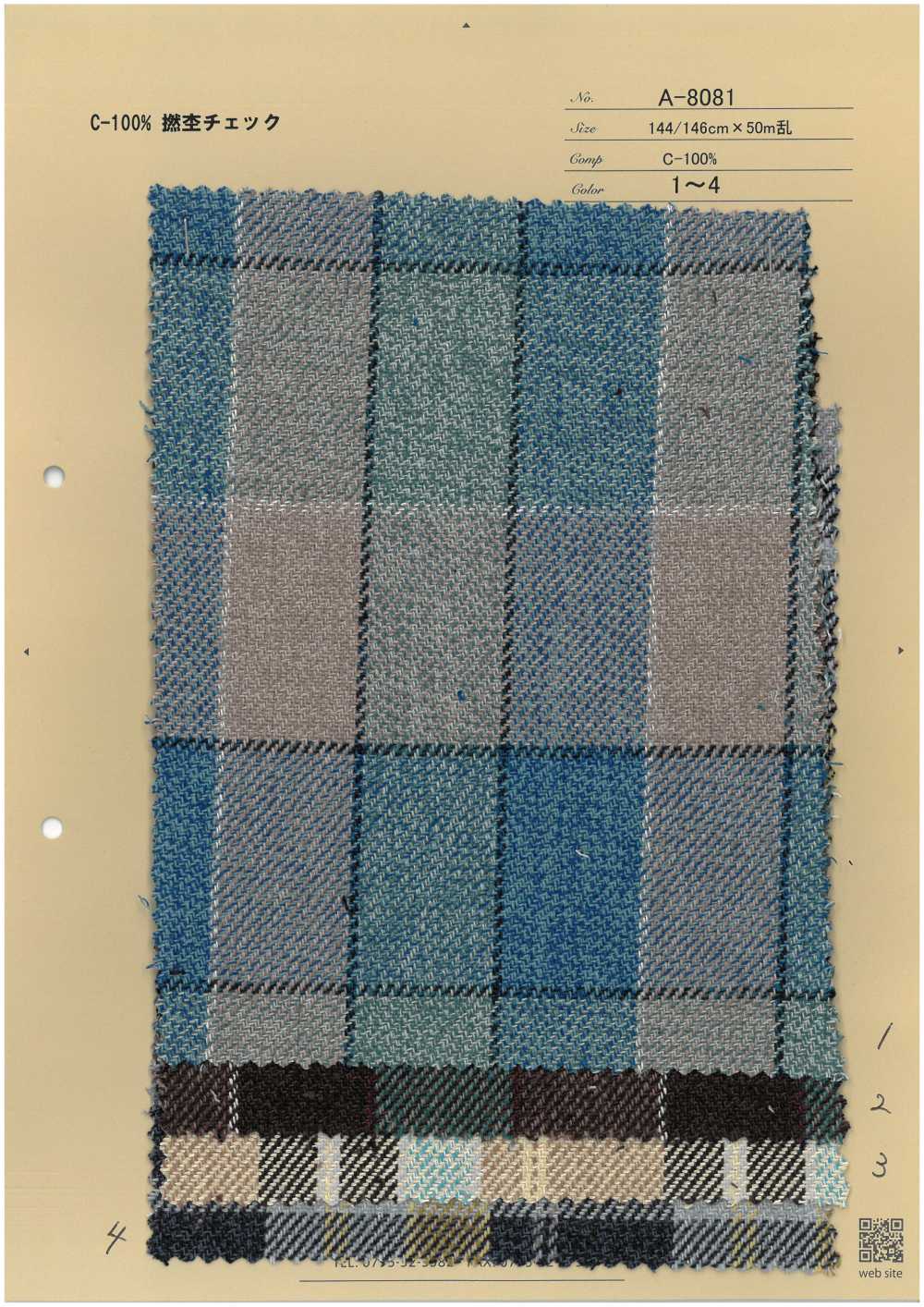 A-8081 Cotton Strong Twist Check[Textile / Fabric] ARINOBE CO., LTD.