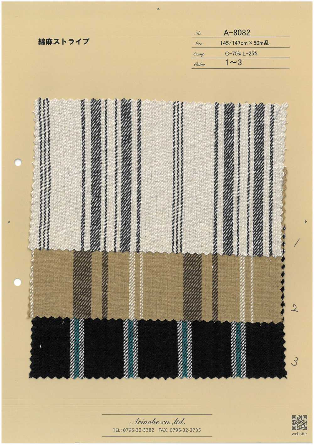A-8082 Linen Stripe[Textile / Fabric] ARINOBE