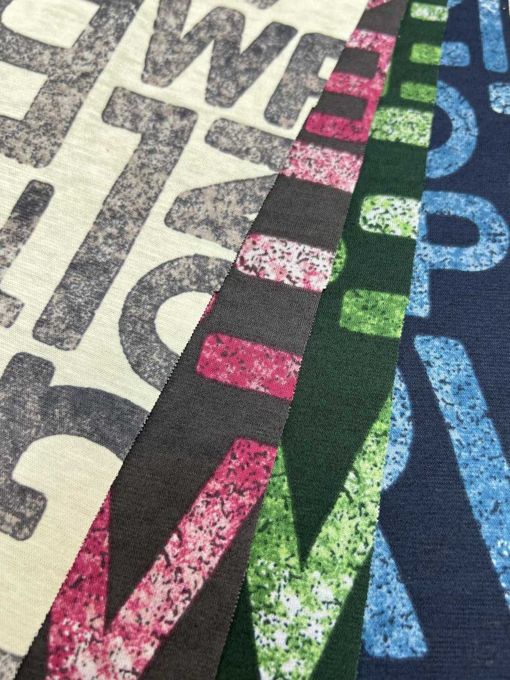 55051-5 60/2 Gas-fired Mercerized Cotton Jersey Alphabet Pattern[Textile / Fabric] SAKURA COMPANY