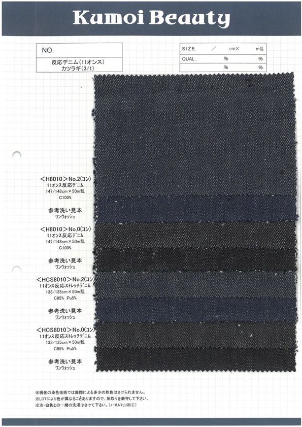 H8010 11oz Roll Denim[Textile / Fabric] Kumoi Beauty