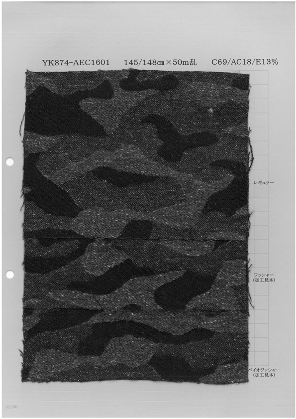 YK874-1601 Jazz Nep Jacquard Camouflage[Textile / Fabric] Yoshiwa Textile