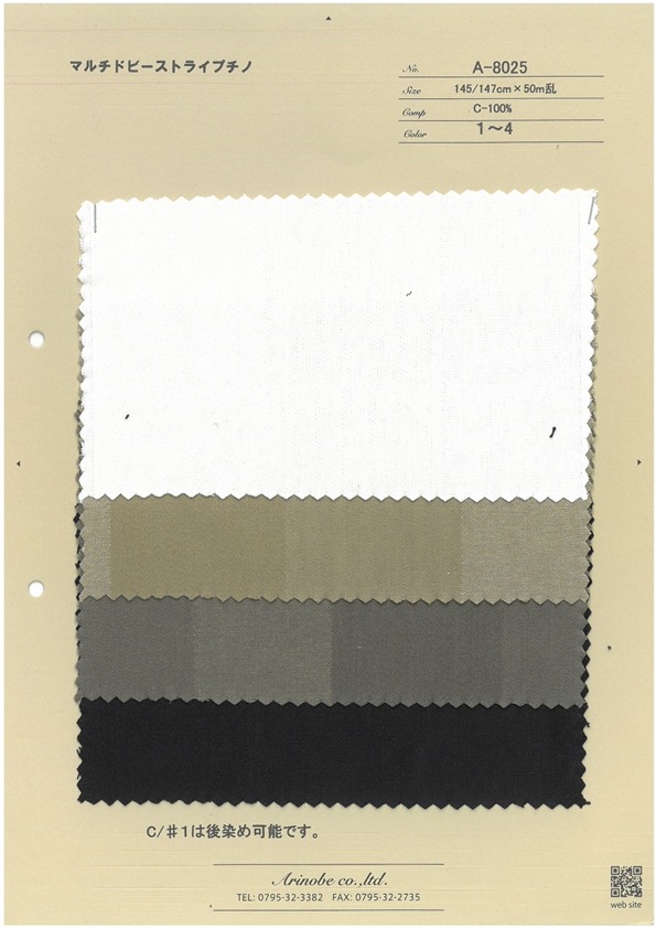 A-8025 Multi Dobby Stripe Chino[Textile / Fabric] ARINOBE CO., LTD.