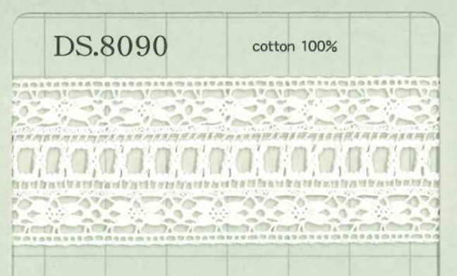 DS8090 Cotton Lace Width: 28mm Daisada