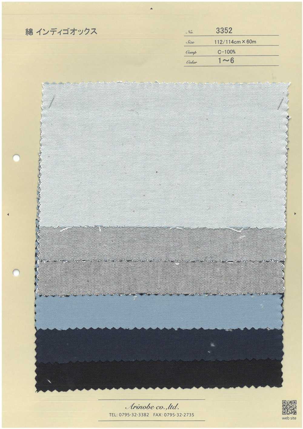 3352 Cotton Indigo Oxford[Textile / Fabric] ARINOBE CO., LTD.