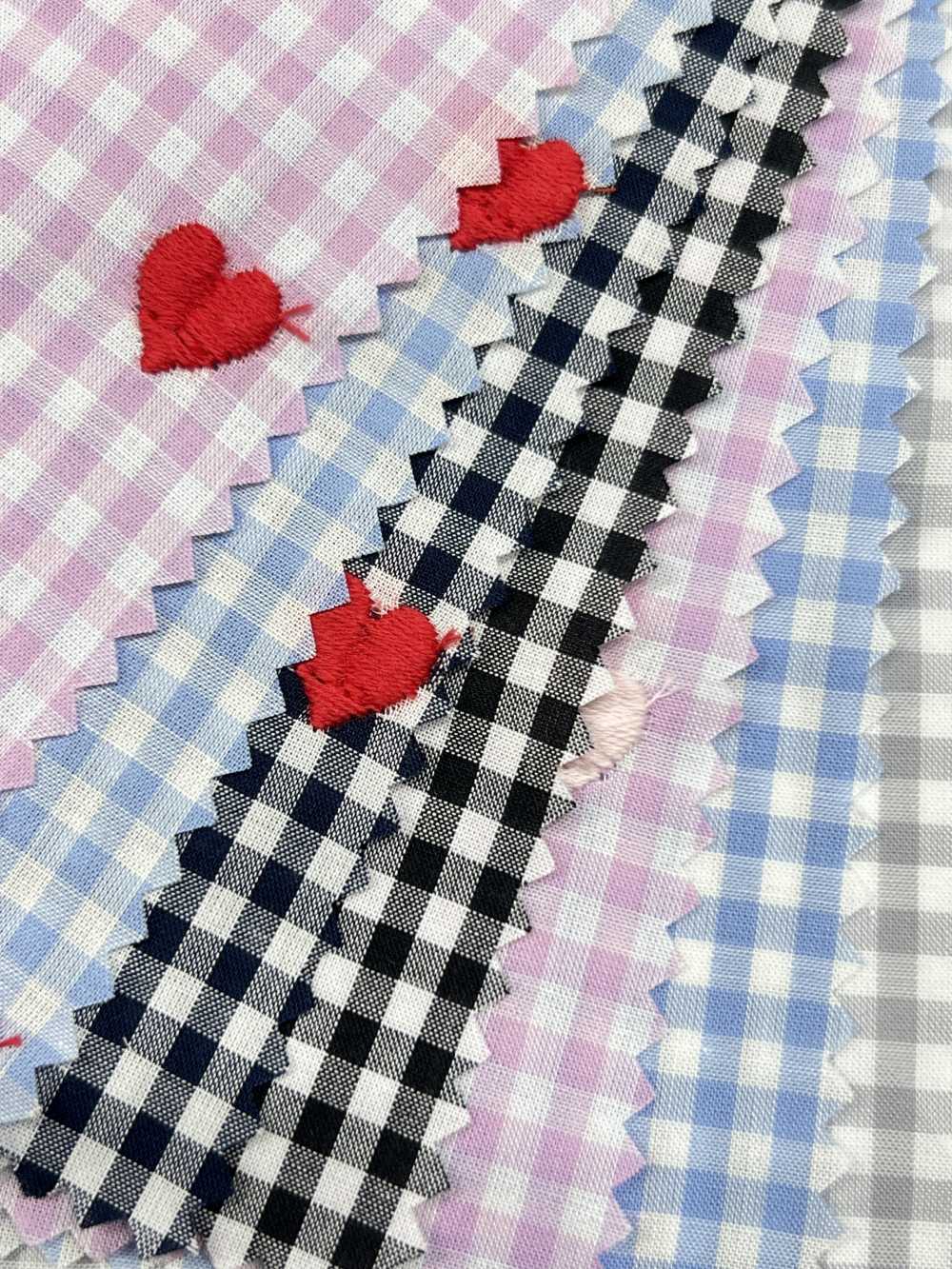 4023-1907-1 Yarn Dyed Gingham Embroidery[Textile / Fabric] HOKKOH