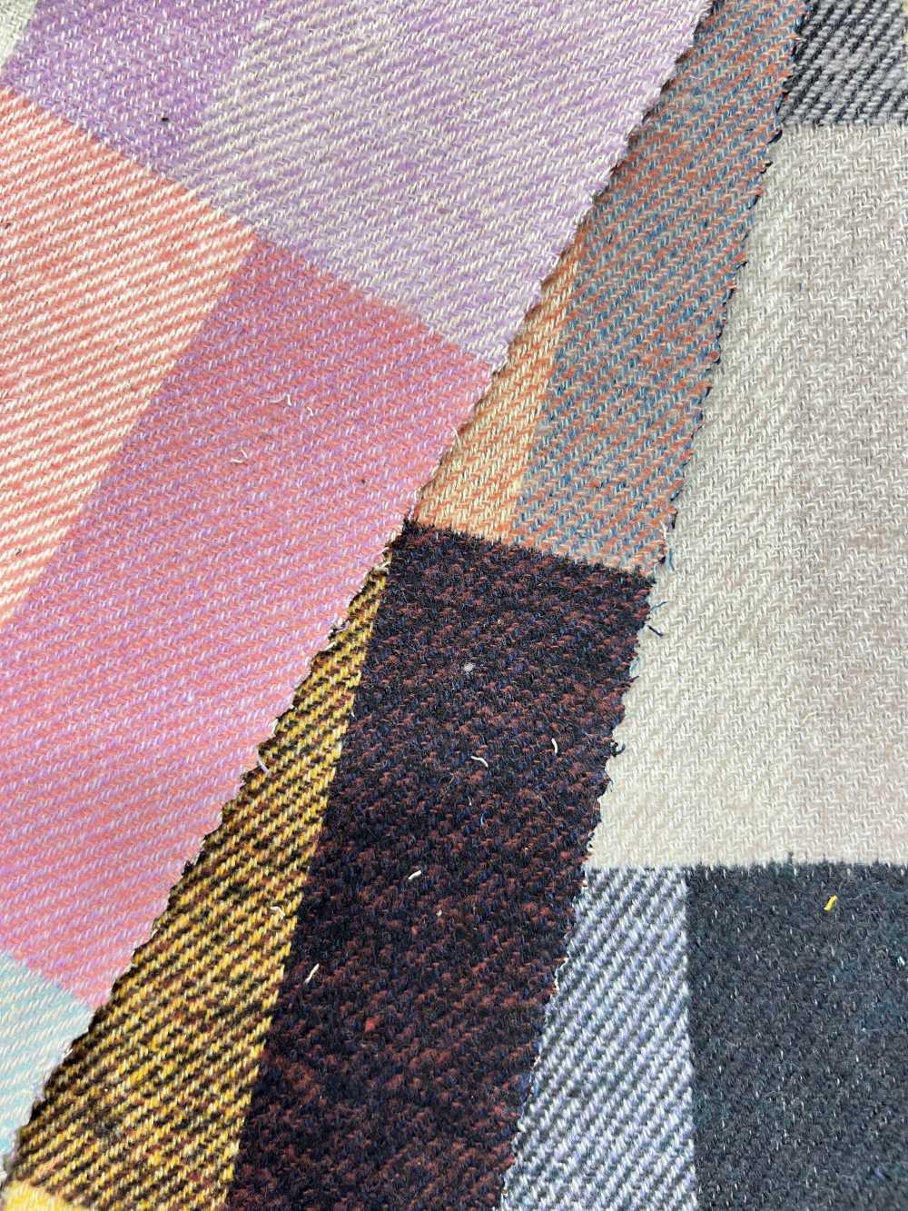 A-8114 Twisted Heather Patchwork Check[Textile / Fabric] ARINOBE