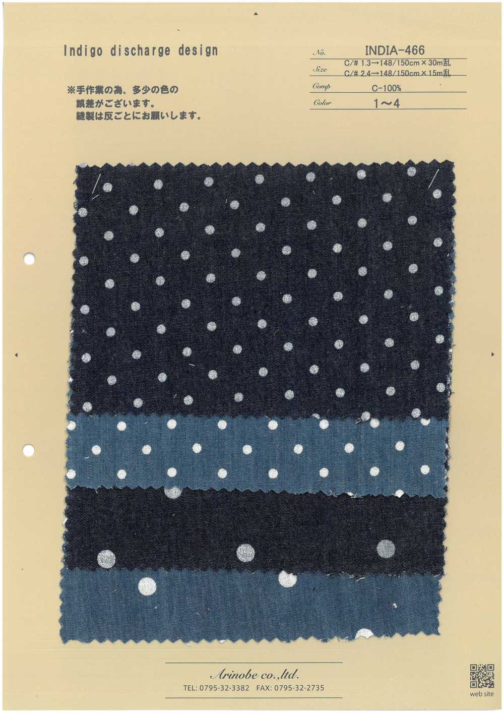 INDIA-466 Indigo Discharge Design[Textile / Fabric] ARINOBE CO., LTD.