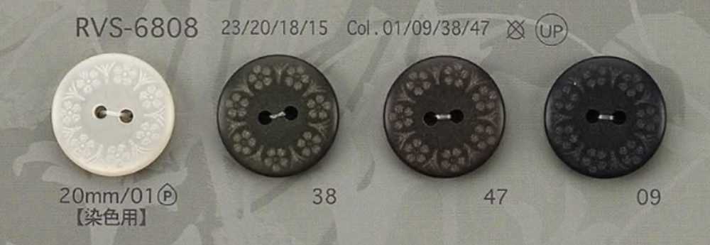 RVS6808 Polyester Resin Two-hole Button IRIS
