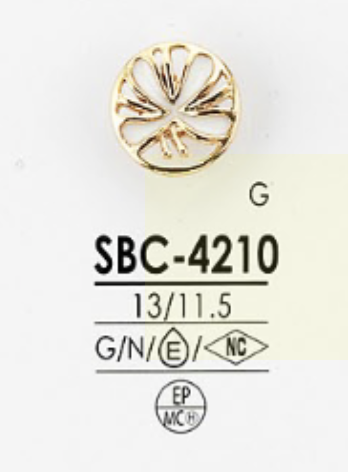 SBC4210 Epoxy Resin/high Metal Half-round Button IRIS