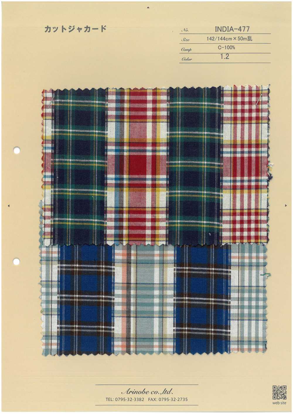 INDIA-477 Cut Jacquard[Textile / Fabric] ARINOBE CO., LTD.