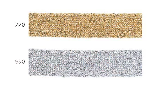 313-101 Metallic Knit Tape With Glitter (Cupra X Polyester)[Ribbon Tape Cord] DARIN