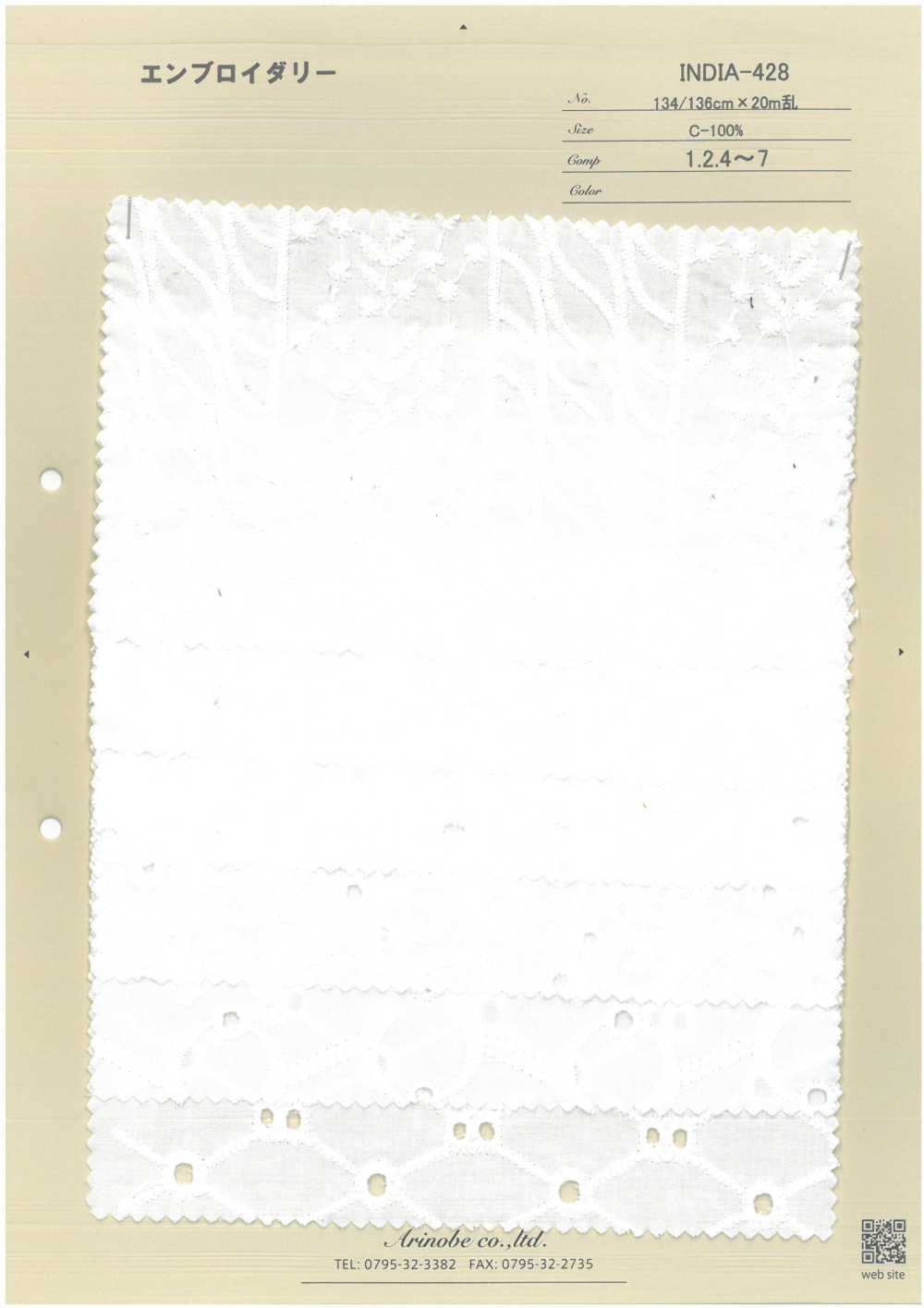 INDIA-428 Embroidery[Textile / Fabric] ARINOBE