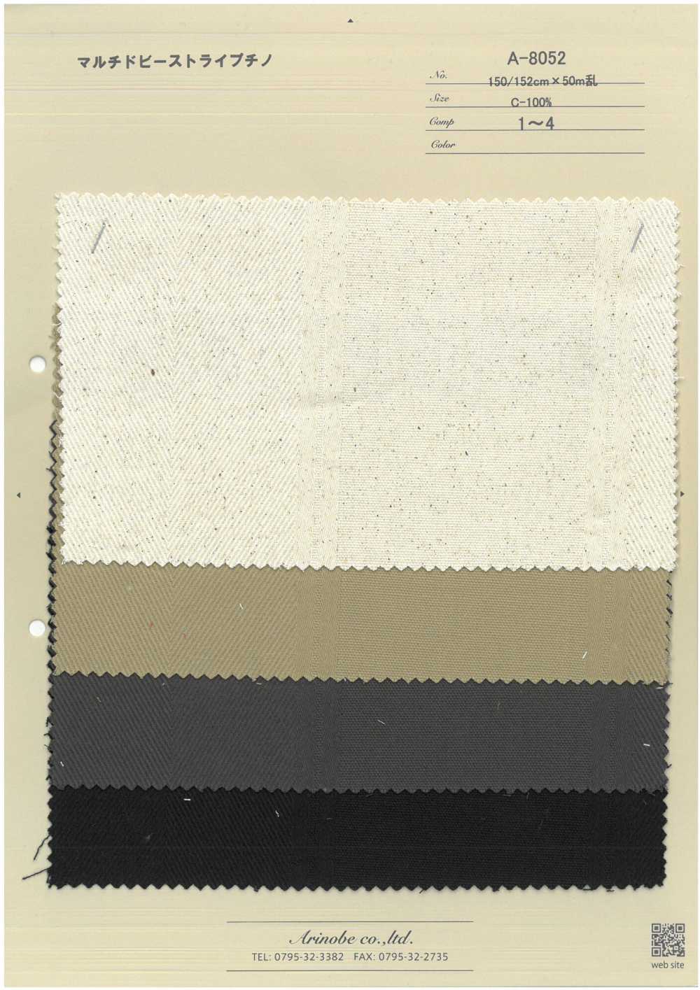 A-8052 Multi Dobby Stripe Chino[Textile / Fabric] ARINOBE
