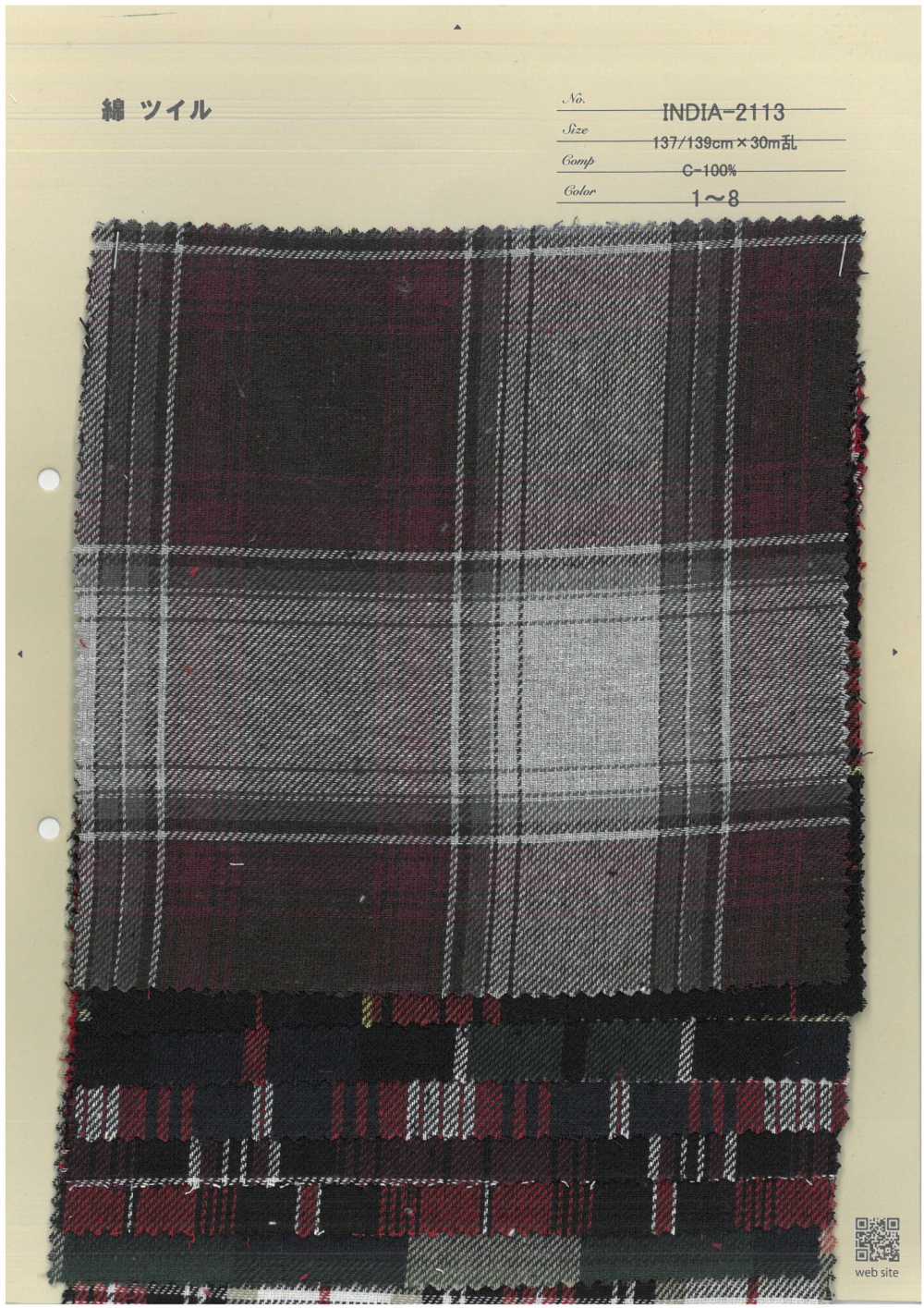 INDIA-2113 Cotton Twill[Textile / Fabric] ARINOBE