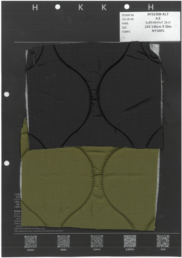 NY5230B-KLT Gourd Quilt Ripstop[Textile / Fabric] HOKKOH