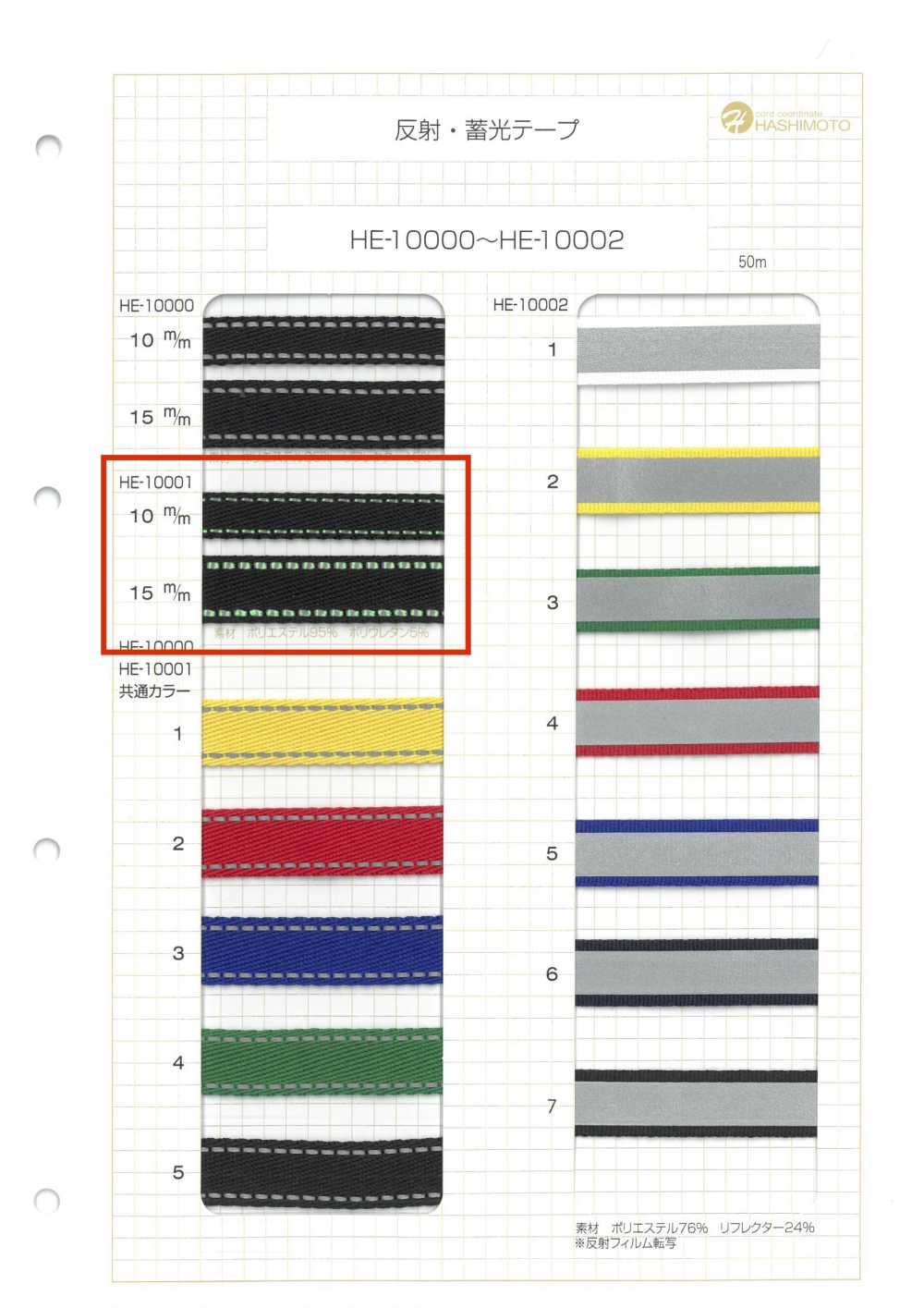 HE-10001 Roll Luminous Tape[Ribbon Tape Cord] No Name