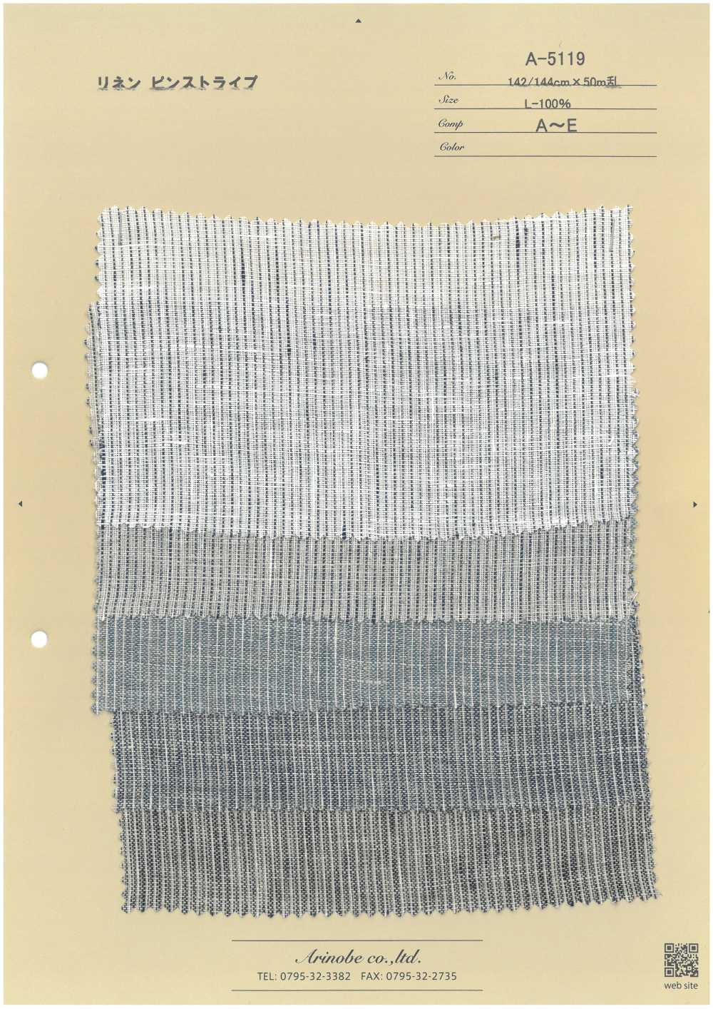 A-5119 Linen Pinstripe[Textile / Fabric] ARINOBE
