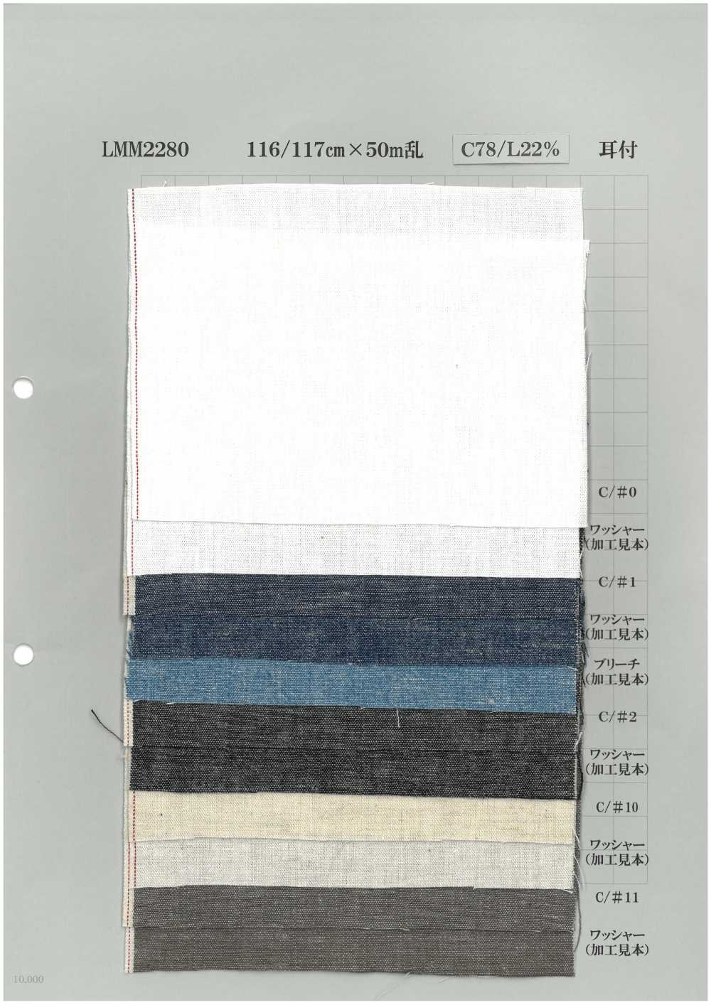 LMM2280 Cotton Linen Selvedge Light Ounce Colored Denim 5oz[Textile / Fabric] Yoshiwa Textiles