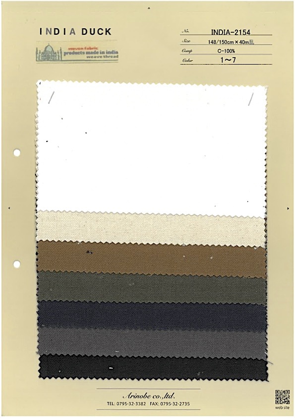 INDIA-2154 INDIA DUCK[Textile / Fabric] ARINOBE
