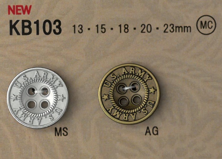 KB103 Vintage-style Metal Buttons With A Border. DAIYA BUTTON(DAIYA BUTTON)