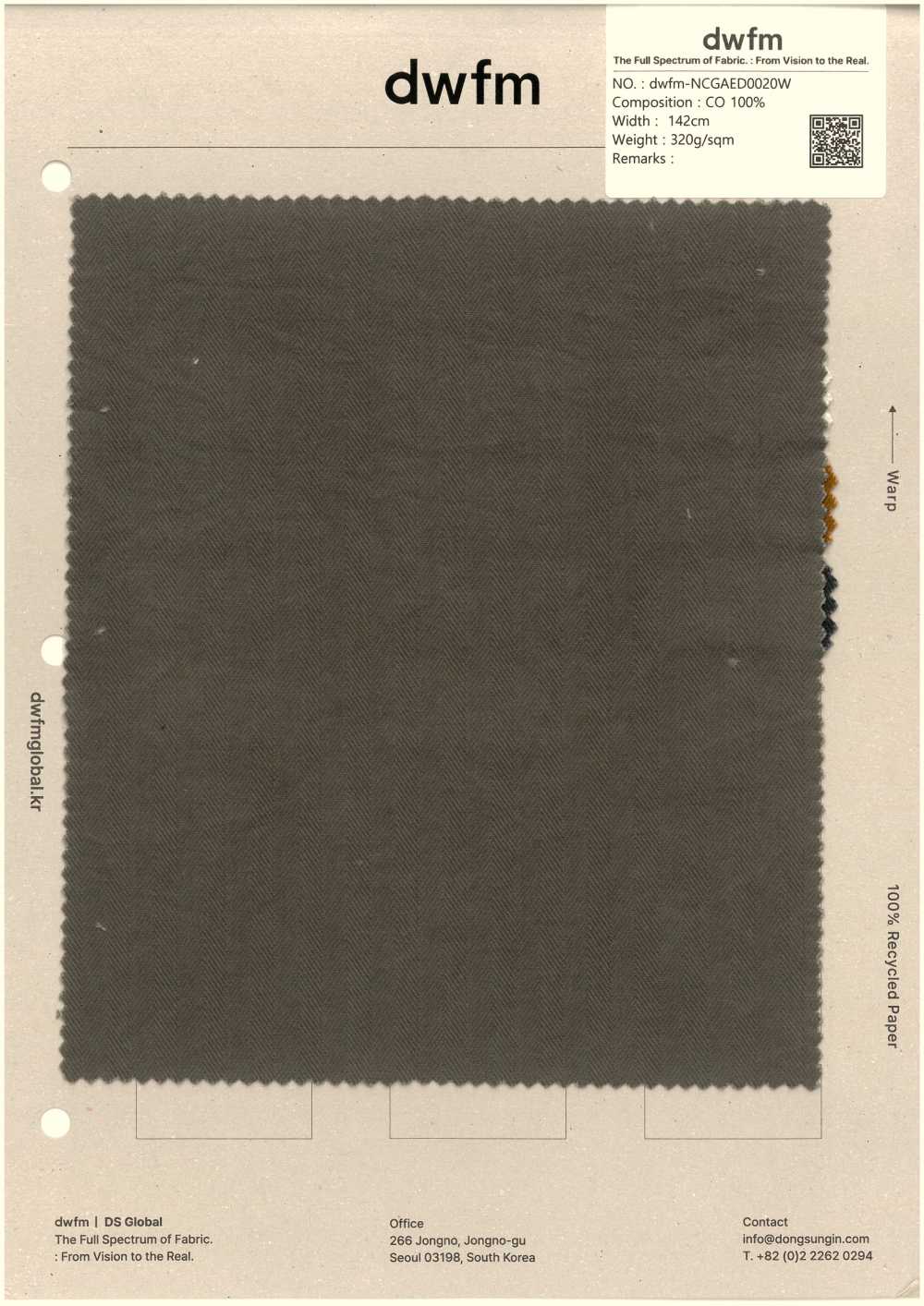 DWFM-NCGAED0020W Enzyme Wash Herringbone[Textile / Fabric]