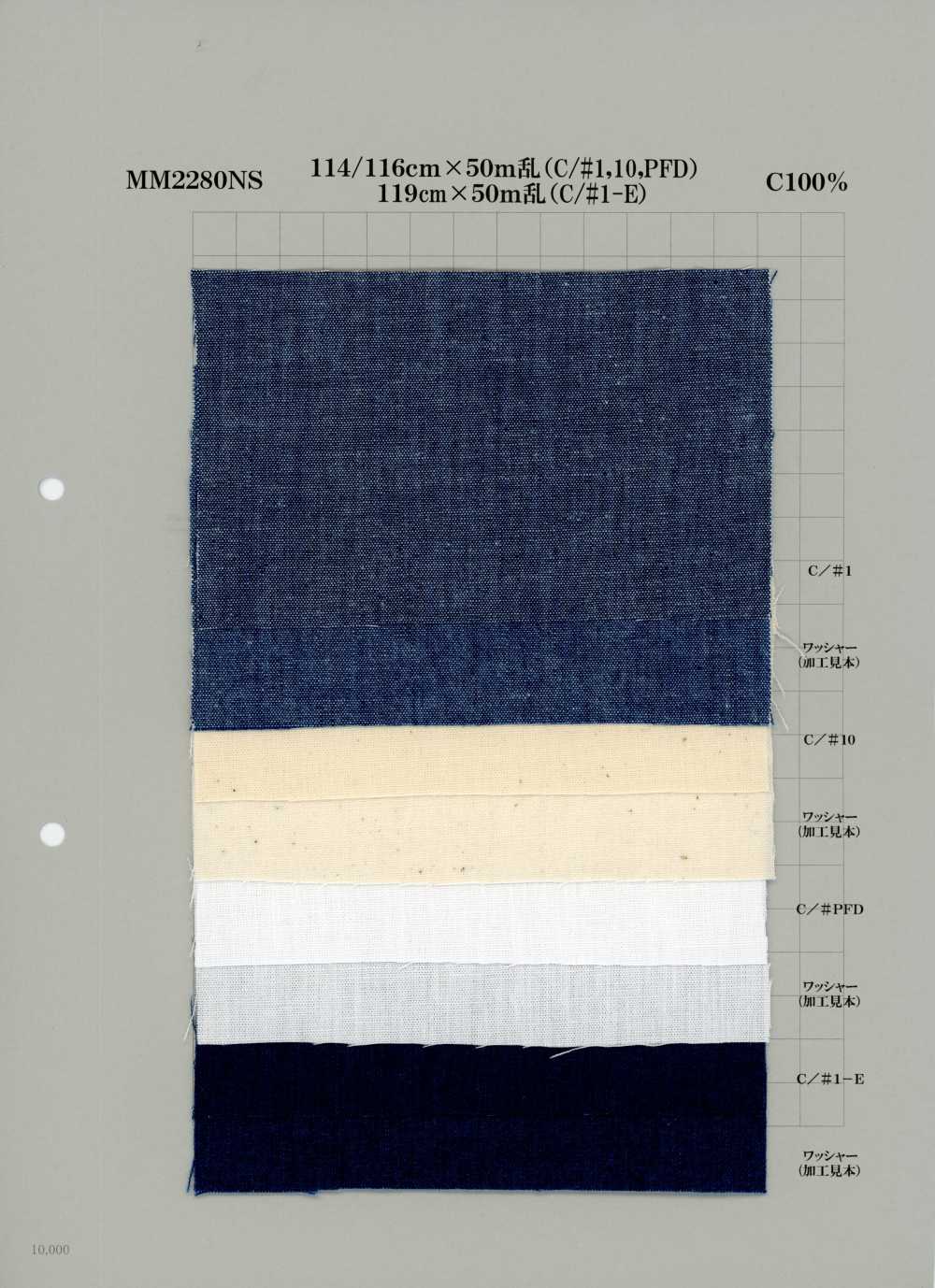 MM2280NS Cotton Denim 5oz[Textile / Fabric] Yoshiwa Textile