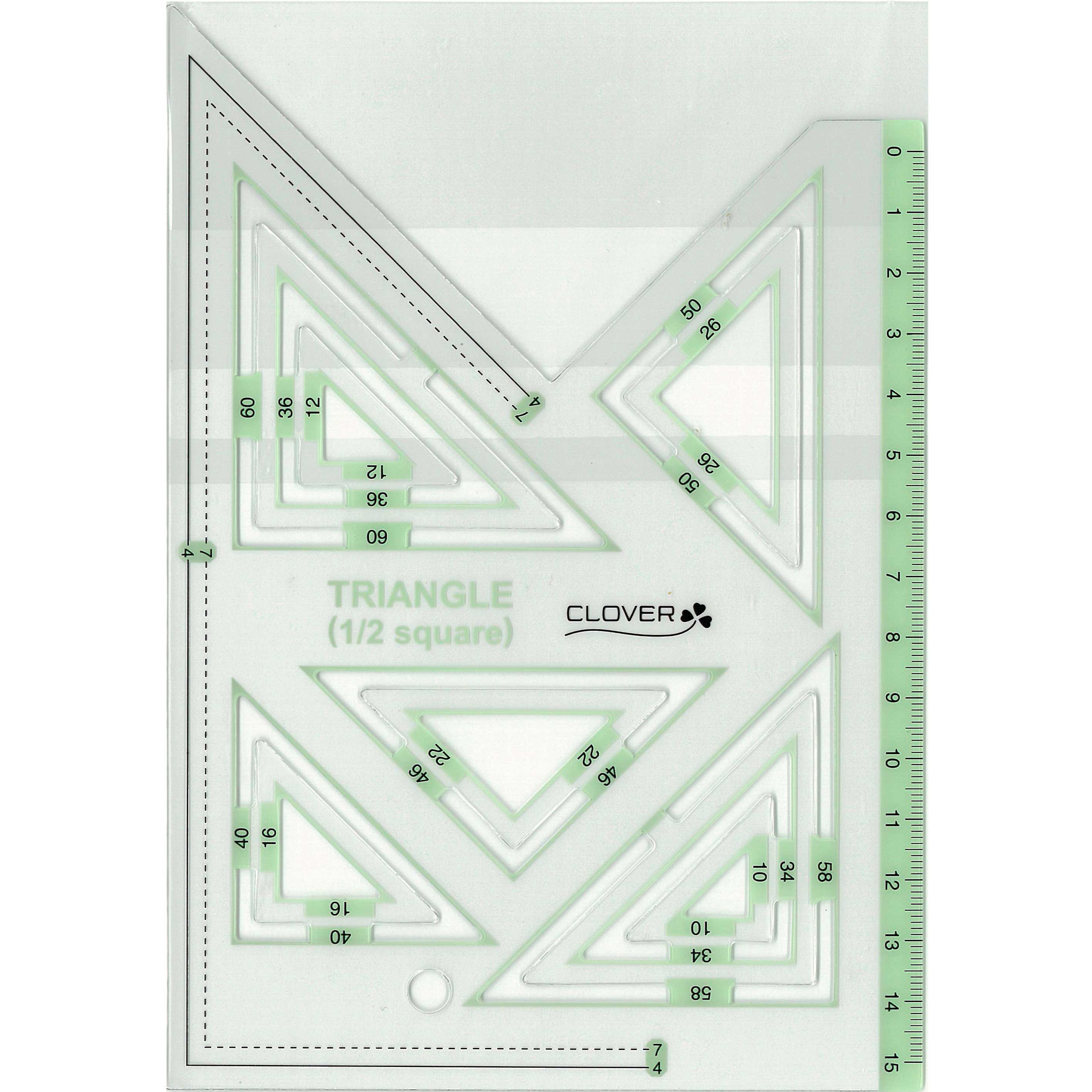 58000 Piece Template <Right Triangle 1/2>[Handicraft Supplies] Clover