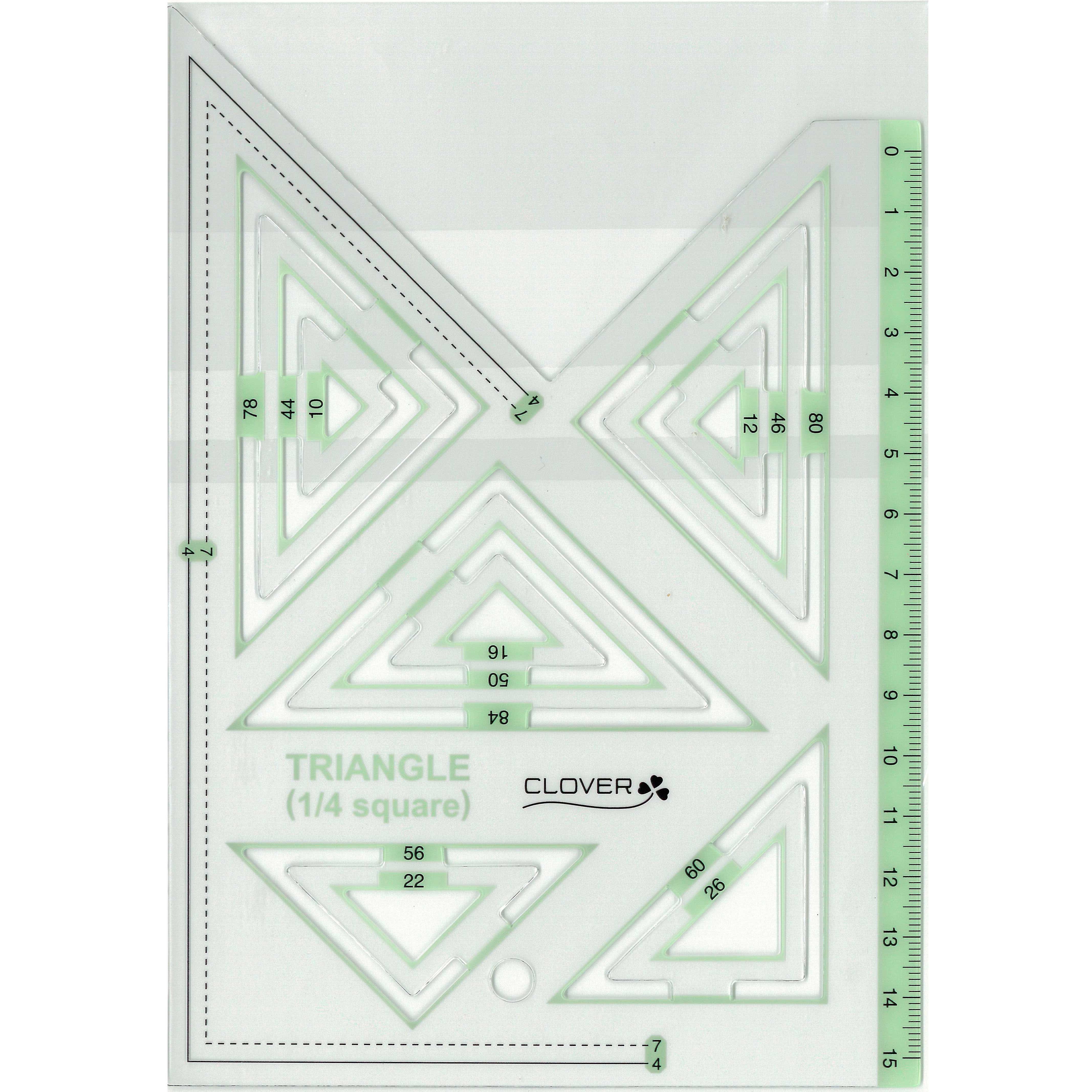 58001 Piece Template <Right Triangle 1/4>[Handicraft Supplies] Clover