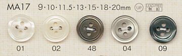 MA17 DAIYA BUTTONS Shell-like Polyester Button DAIYA BUTTON