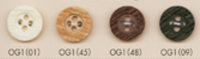 OG1 4-hole Plastic Indented Button DAIYA BUTTON(DAIYA BUTTON)