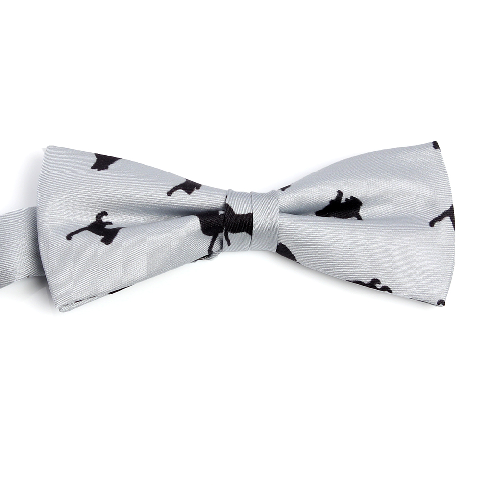 BF-CAT-GR Silk Print Butterfly Tie Cat Motif Gray[Formal Accessories] Yamamoto(EXCY)