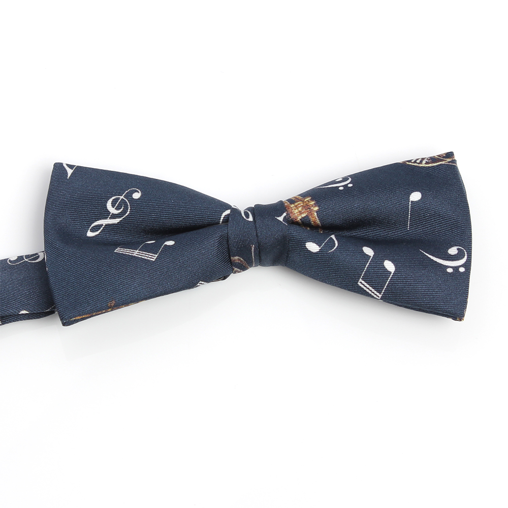 BF-JAZZ-NV Silk Print Butterfly Tie Jazz Navy Blue[Formal Accessories] Yamamoto(EXCY)