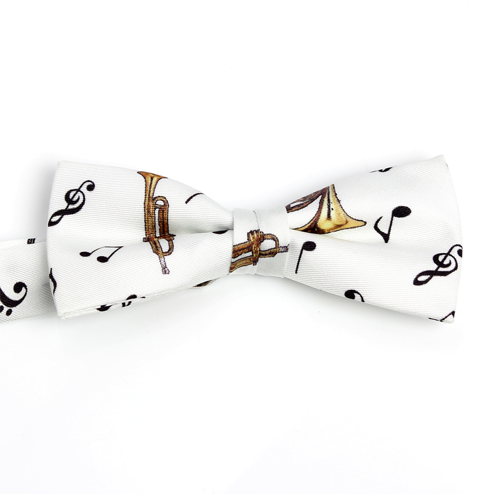 BF-JAZZ-WH Silk Print Butterfly Tie Jazz White[Formal Accessories] Yamamoto(EXCY)