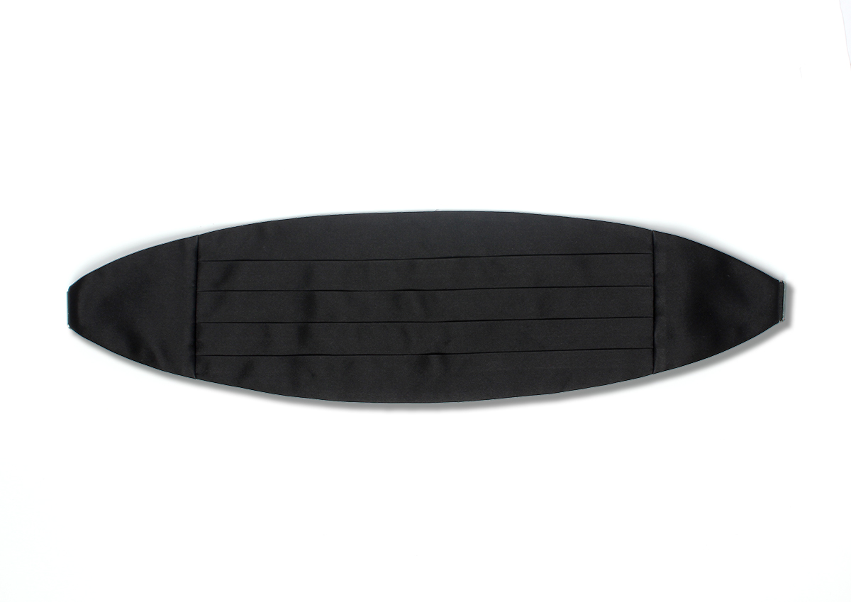 CM-106 Cummerbund Black Made Of High-quality Shawl Label Silk Fabric[Formal Accessories] Yamamoto(EXCY)