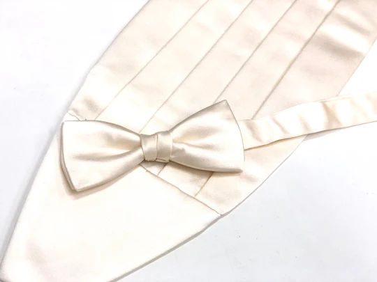 CM-3900 Yamanashi Prefecture Fujiyoshida Silk-Faced Cummerbund Off-White[Formal Accessories] Yamamoto(EXCY)