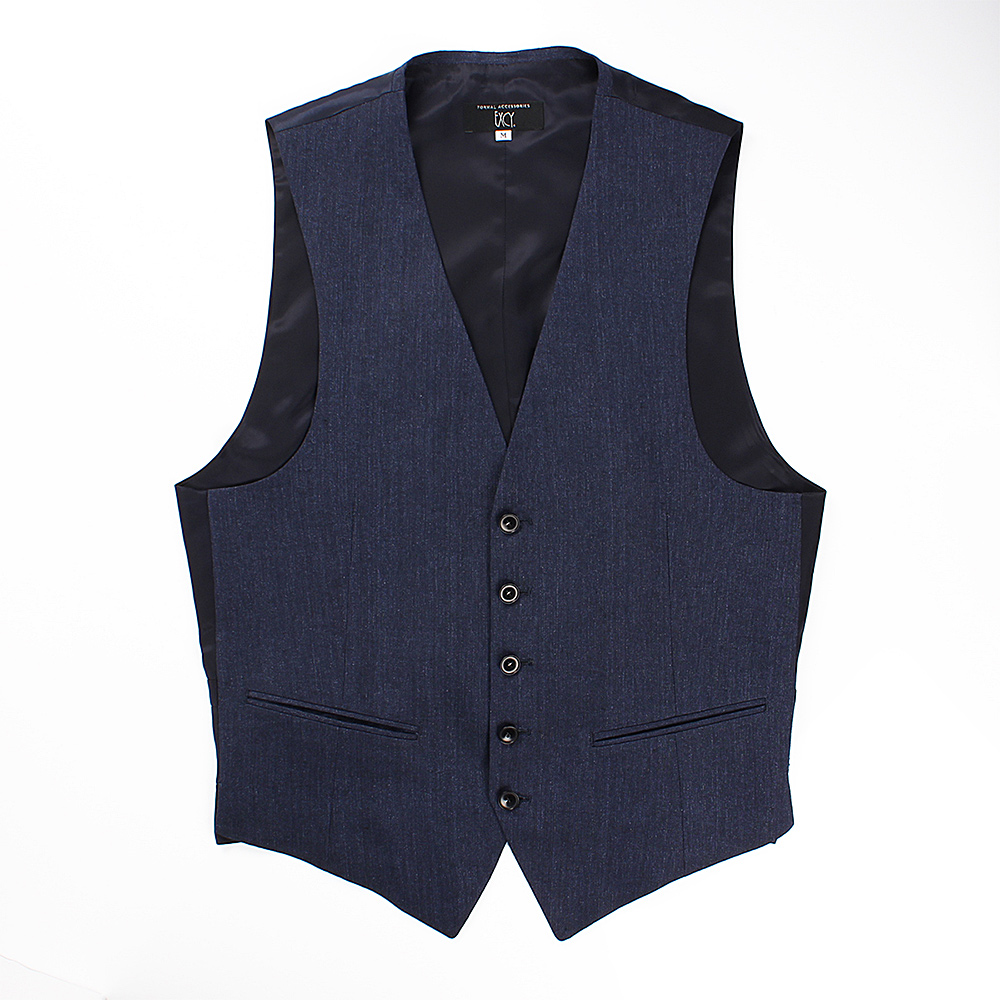 HLV-01 HARISSONS Linen Vest Navy Blue[Formal Accessories] Yamamoto(EXCY)
