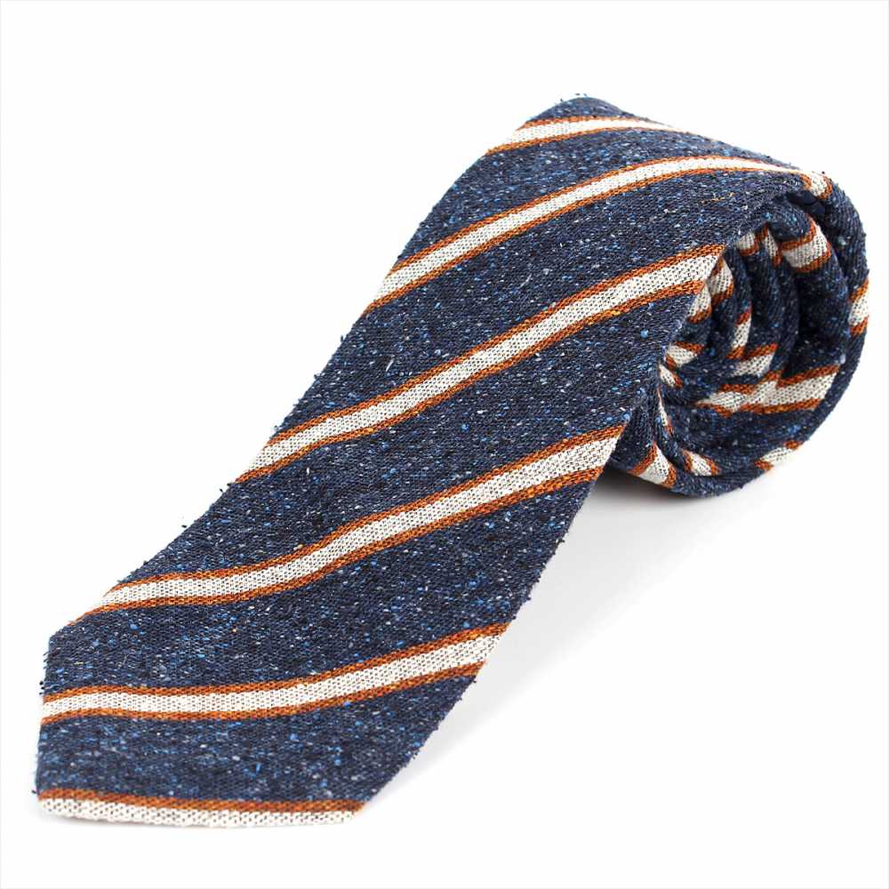 HVN-25 VANNERS Nep Silk Regimental Tie Navy Blue[Formal Accessories] Yamamoto(EXCY)