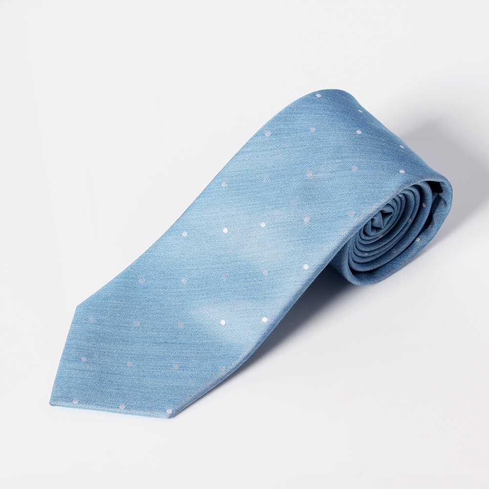 HVN-31 VANNERS Dot Denim-like Silk Tie Indigo Blue[Formal Accessories] Yamamoto(EXCY)