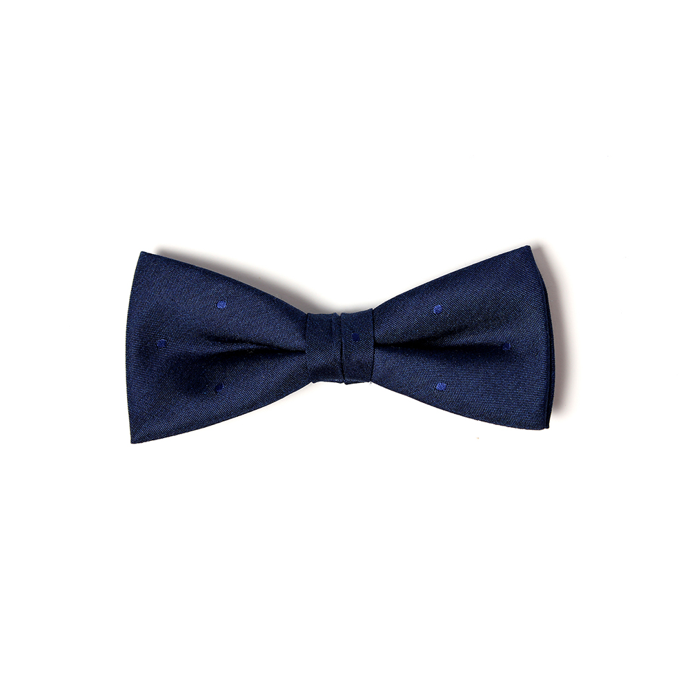 VBF-28 VANNERS Textile Used Bow Tie Dot Pattern Denim-like Jacquard Navy Blue[Formal Accessories] Yamamoto(EXCY)