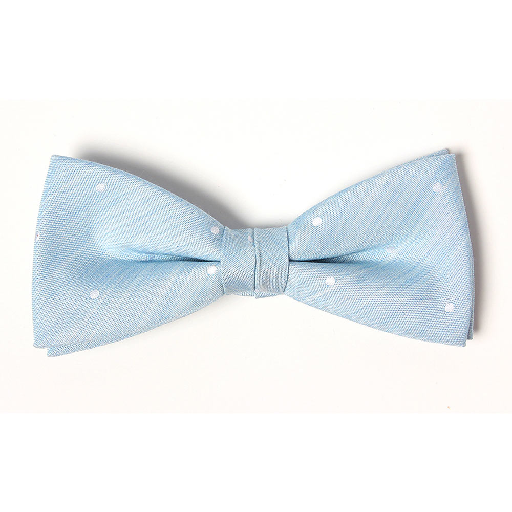 VBF-30 VANNERS Textile Used Bow Tie Dot Pattern Denim-like Jacquard Ice Blue[Formal Accessories] Yamamoto(EXCY)