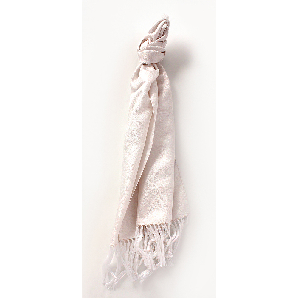 VST-3 VANNERS Silk Textile Scarf Paisley Pattern White[Formal Accessories] Yamamoto(EXCY)