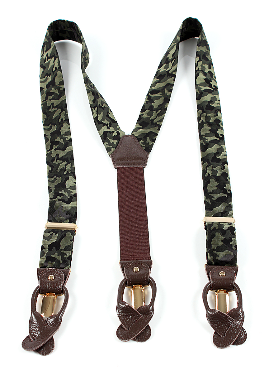 PSR-2 Pentagon Textile Used Camouflage Pattern Green Suspenders[Formal Accessories] Yamamoto(EXCY)