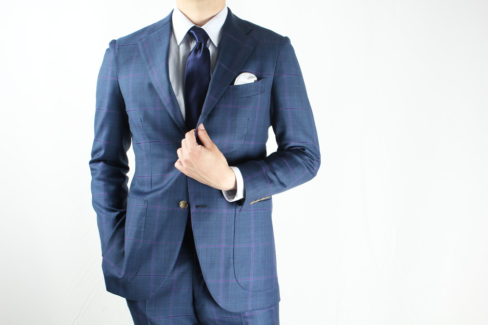 GXPSS1 Blue Check Single Suit Using DORMEUIL Textile[Apparel Products] Yamamoto(EXCY)