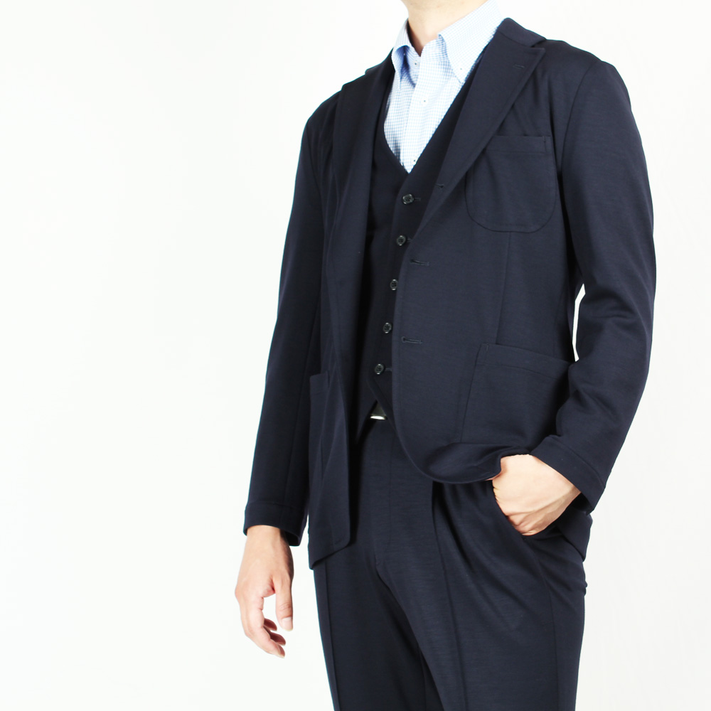 GXPS3J1 Jersey Three-piece Suit Navy Blue Twill[Apparel Products] Yamamoto(EXCY)