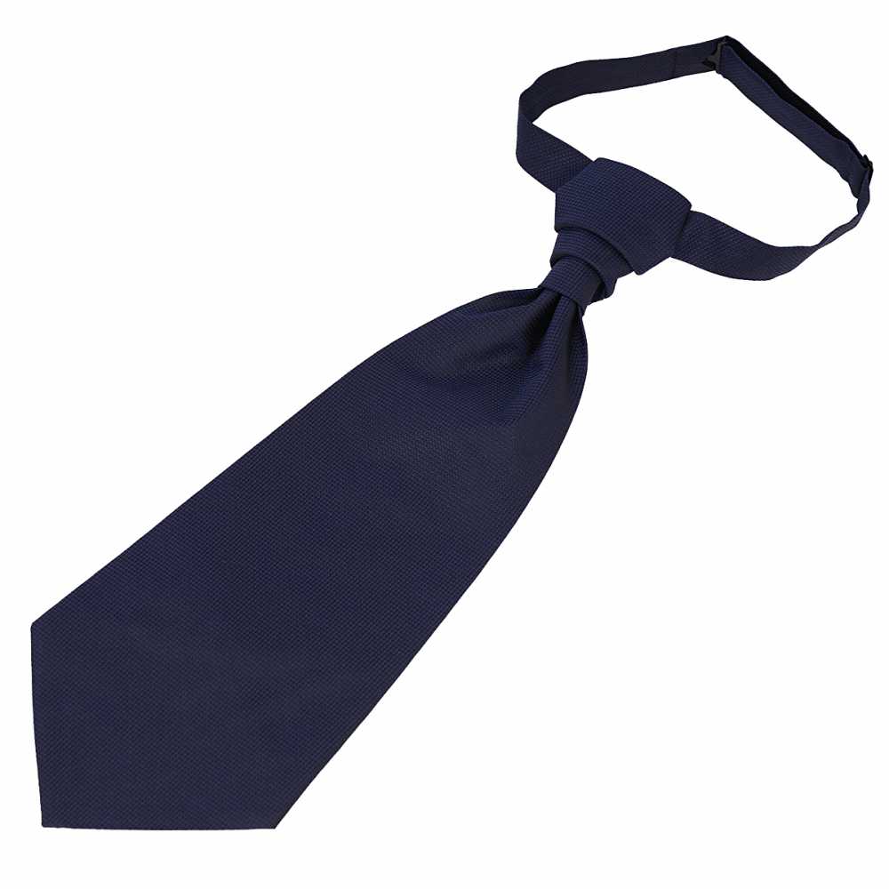 YT-304 Domestic Silk Ascot Tie (Euro Tie) Small Pattern Navy Blue[Formal Accessories] Yamamoto(EXCY)
