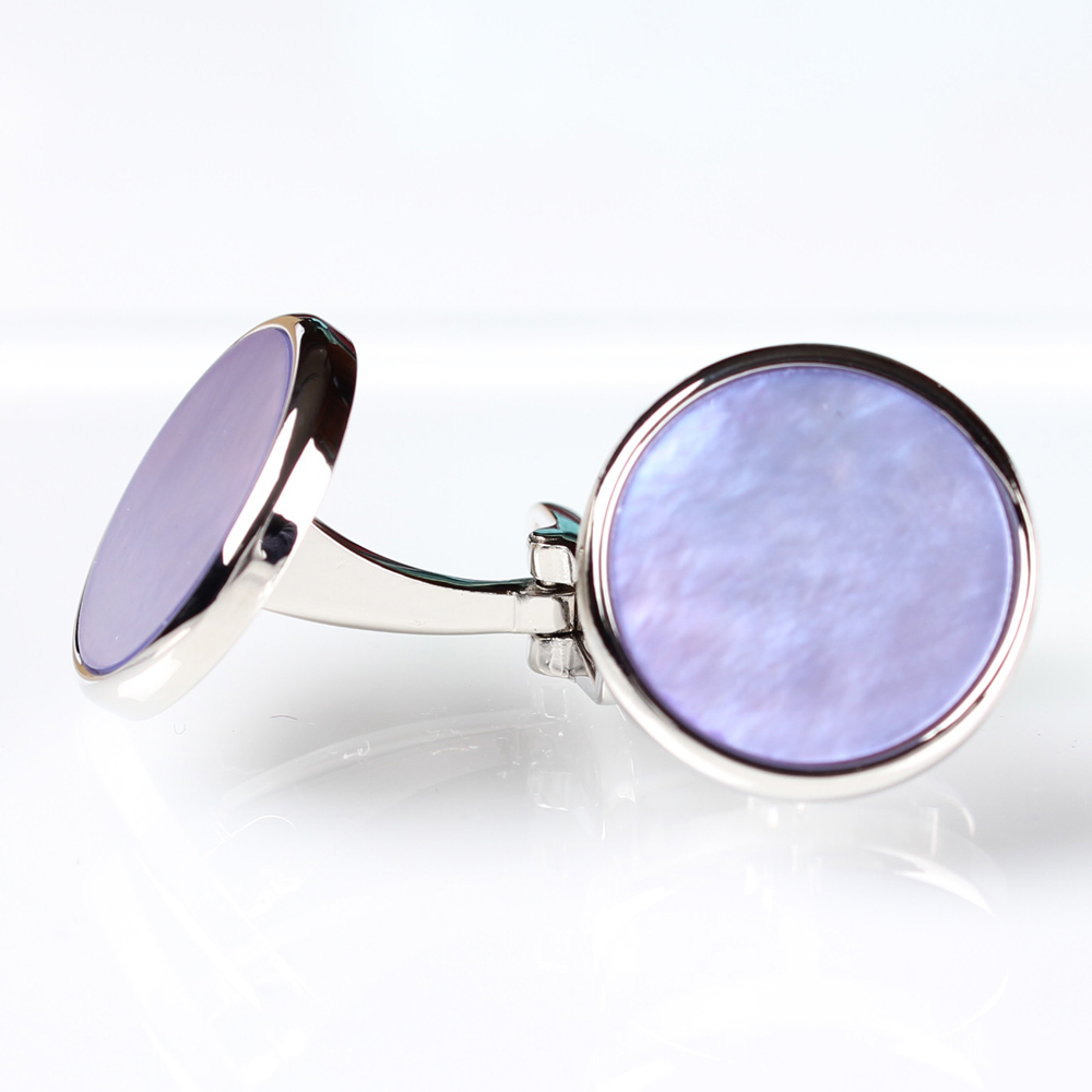E-10 Color Coating Shell Cufflinks Purple[Formal Accessories] Yamamoto(EXCY)