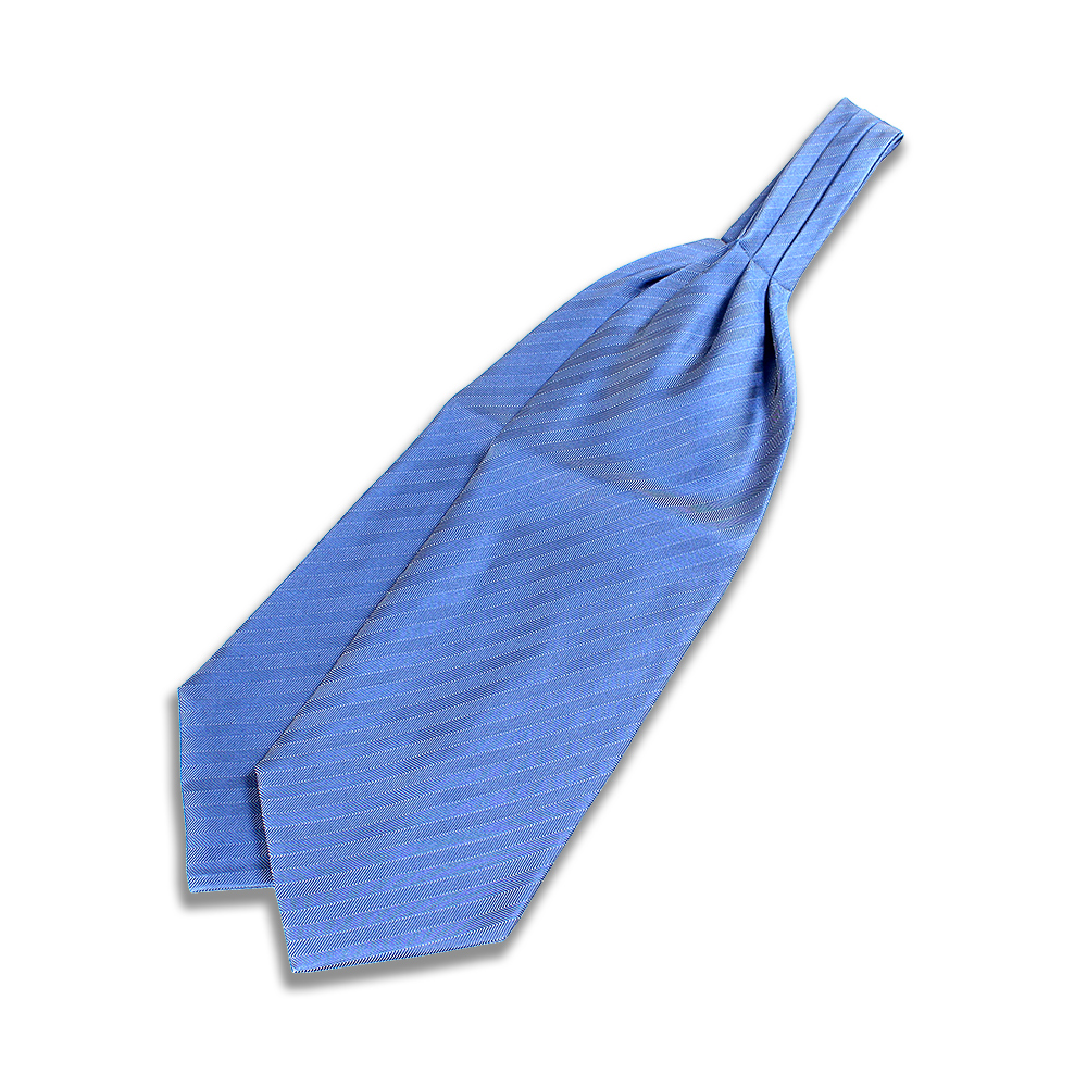 VAS-49 VANNERS Silk Ascot Tie Herringbone Blue[Formal Accessories] Yamamoto(EXCY)